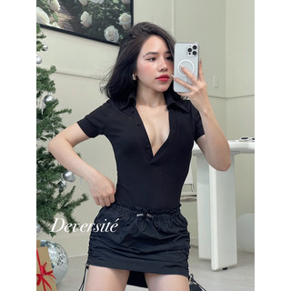 Bodysuit tay ngắn - Đen