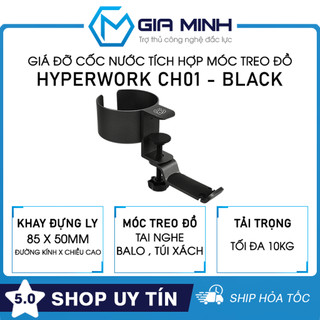 Giá Đỡ Cốc Nước Tích Hợp Móc Treo Đồ HyperWork CH01