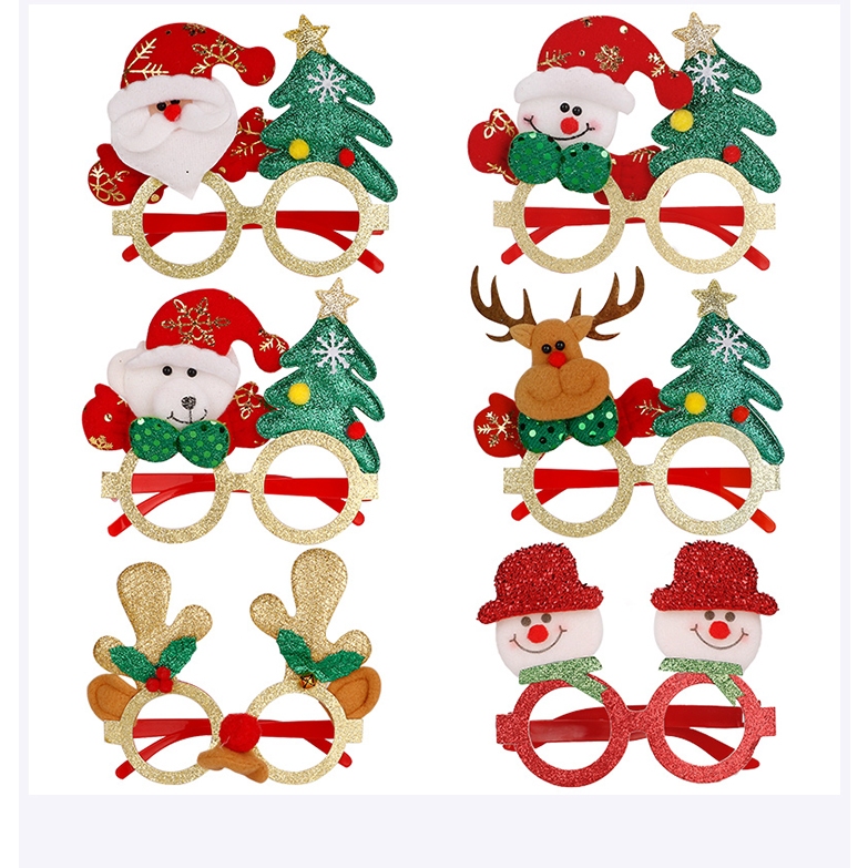 Kính Noel Cho Bé Giáng Sinh Siêu Cute Đáng Yêu Memocshop Kính Giáng Sinh, Kính Ông Già Noel Quà Tặng Bé