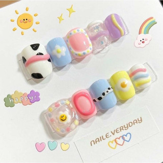Nailbox thiết kế nổi dễ thương fom ngắn hàn