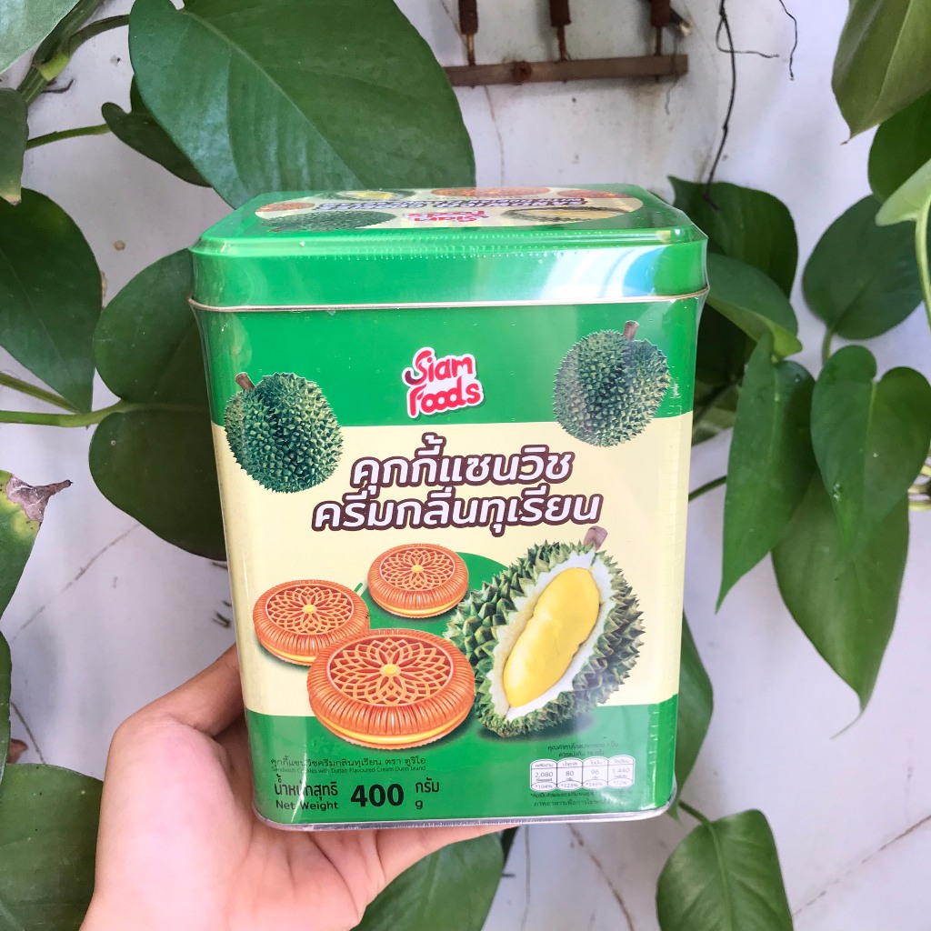 Bánh Quy Sandwich Kem Sầu Riêng Thái Lan Siam Foods Sandwich Cookies With Durian Flavour Cream