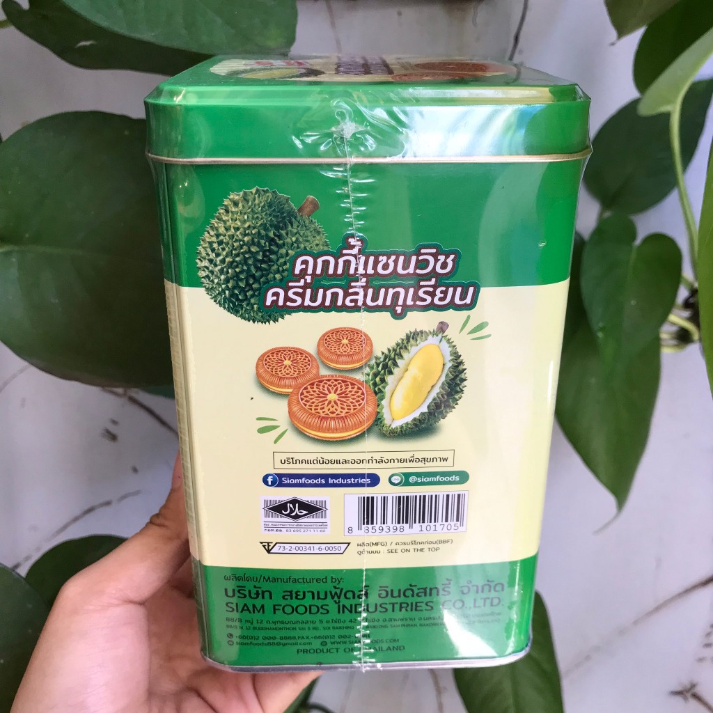 Bánh Quy Sandwich Kem Sầu Riêng Thái Lan Siam Foods Sandwich Cookies With Durian Flavour Cream
