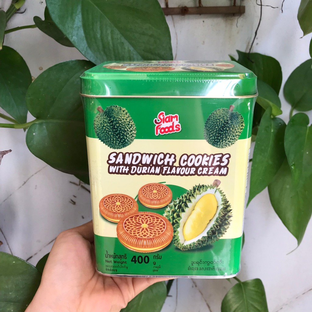 Bánh Quy Sandwich Kem Sầu Riêng Thái Lan Siam Foods Sandwich Cookies With Durian Flavour Cream