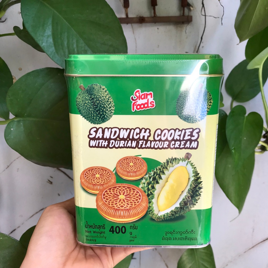 Bánh Quy Sandwich Kem Sầu Riêng Thái Lan Siam Foods Sandwich Cookies With Durian Flavour Cream