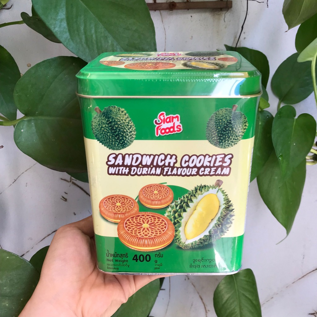 Bánh Quy Sandwich Kem Sầu Riêng Thái Lan Siam Foods Sandwich Cookies With Durian Flavour Cream