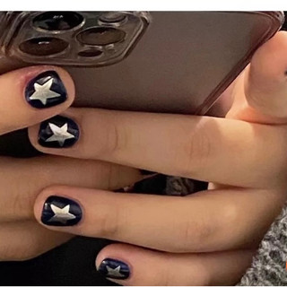 Nailbox thiết kế ngôi sao tráng gương metan nền đen