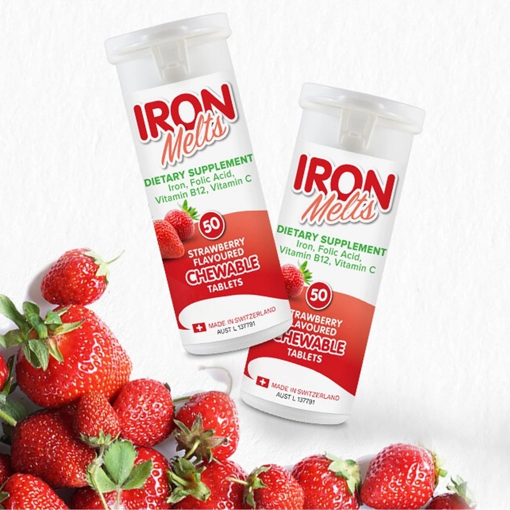 Free Ship Sắt ngậm Iron Melt vị dâu Úc
