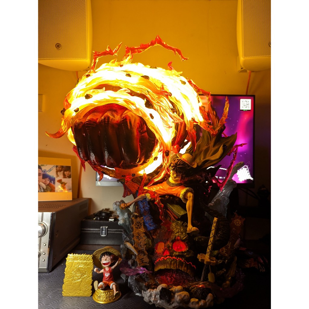 Mô Hình OnePiece Luffy RedRock Cao 60Cm Có Led Tặng Kèm Thêm Thẻ -Odaycomohinh.0