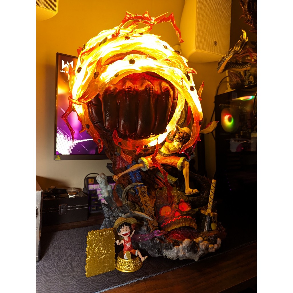 Mô Hình OnePiece Luffy RedRock Cao 60Cm Có Led Tặng Kèm Thêm Thẻ -Odaycomohinh.0