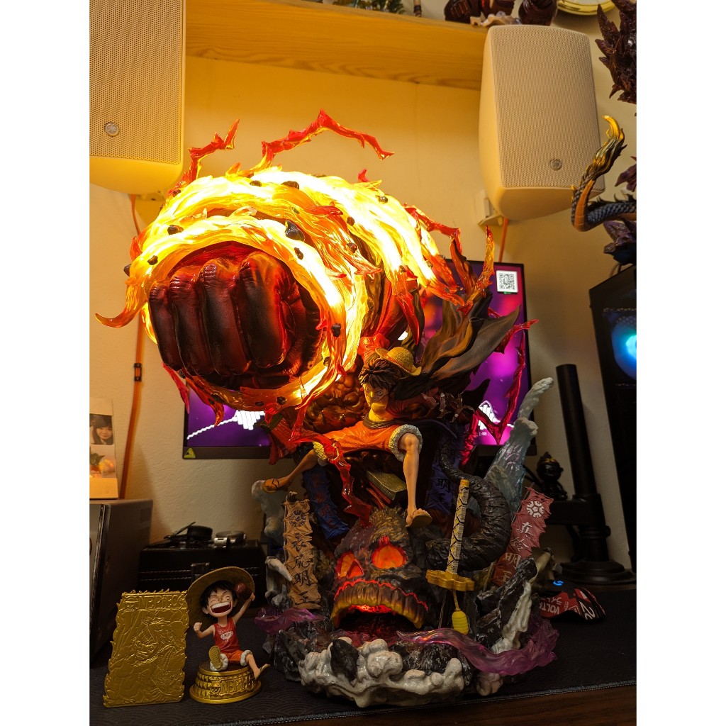 Mô Hình OnePiece Luffy RedRock Cao 60Cm Có Led Tặng Kèm Thêm Thẻ -Odaycomohinh.0