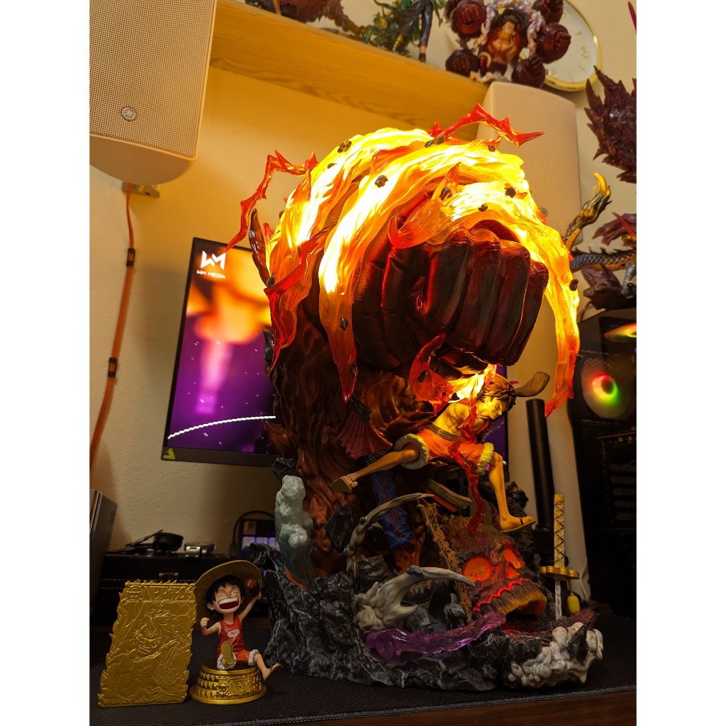 Mô Hình OnePiece Luffy RedRock Cao 60Cm Có Led Tặng Kèm Thêm Thẻ -Odaycomohinh.0