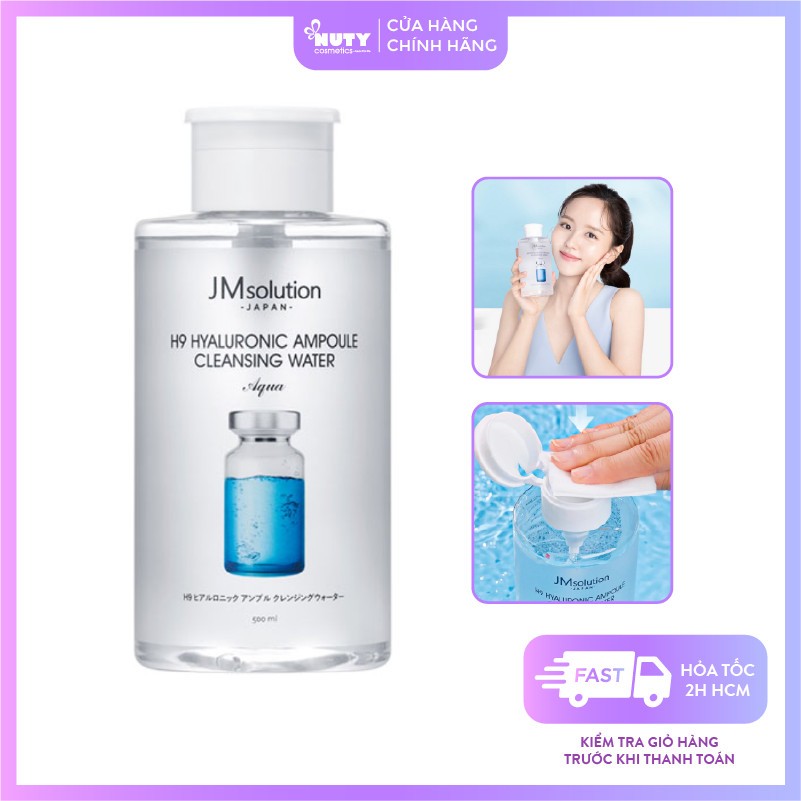 Nước Tẩy Trang JMsolution H9 Hyaluronic Ampoule Cleansing Water (500ml)