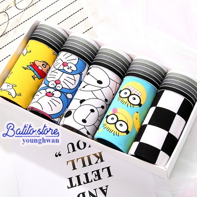 Combo 5 quần sịp quần lót nam cao cấp hoạt hình siêu nhân, doremon cute dễ thương