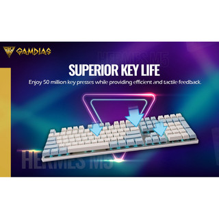 【 bàn phím cơ | fullbox chính hãng 】 GAMDIAS Hermes M5