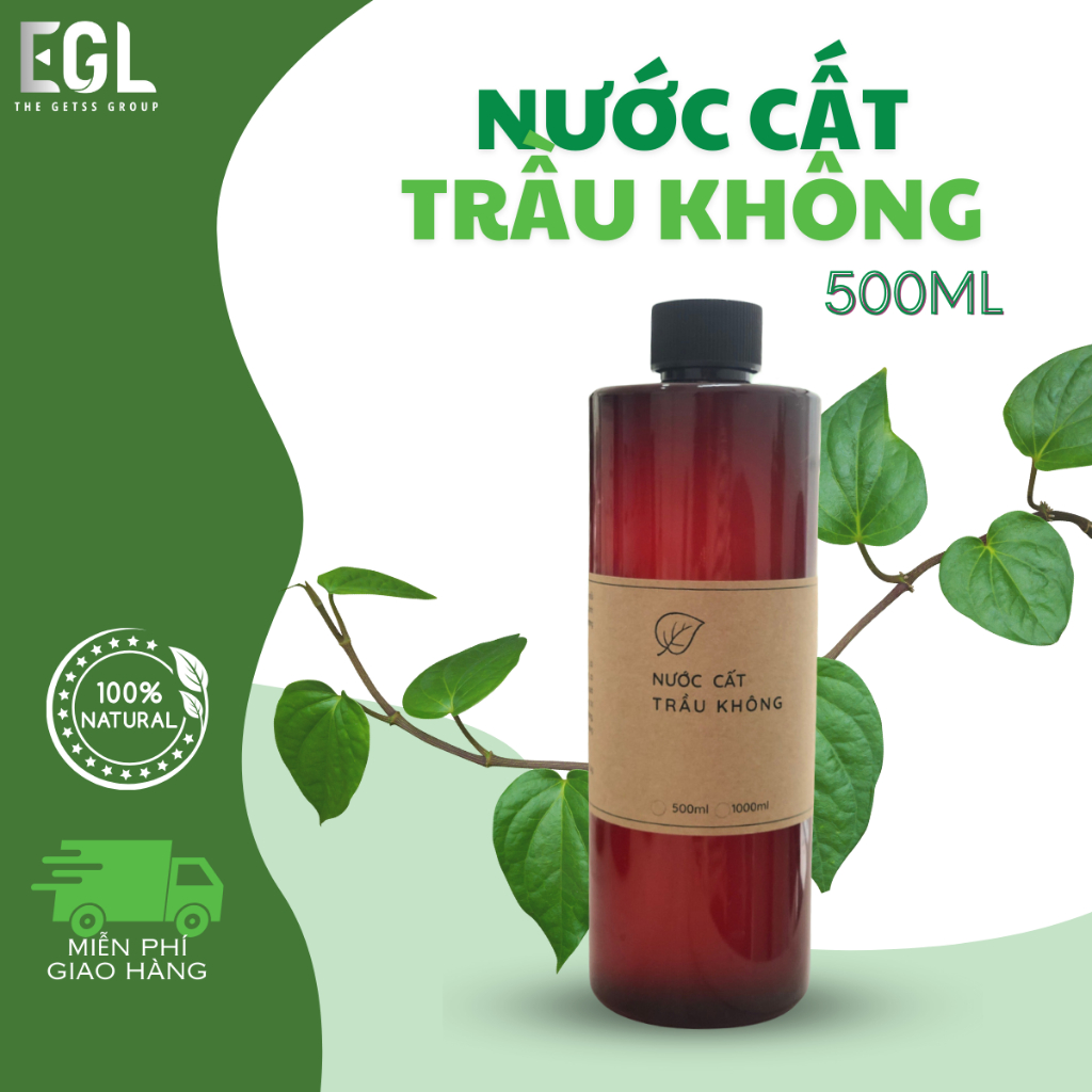 Nước Cất Lá Trầu Không Chai Nhựa PET Nắp Vặn 500ml