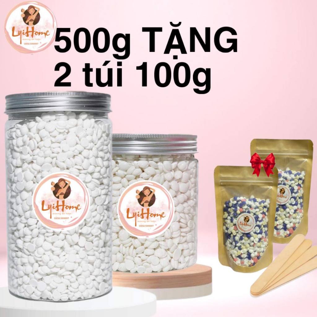  500G Sáp wax lông nóng sữa dừa cao cấp tẩy lông tay chân nách,dùng được cho da nhạy cảm Lyihome