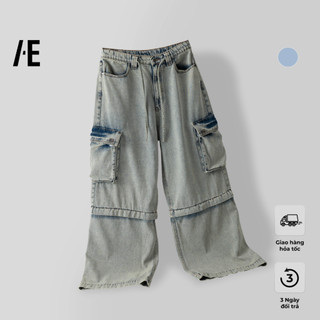 Quần jeans ống rộng Unisex thiết kế ống quần tách rời thương hiệu Aesir Studios - 546