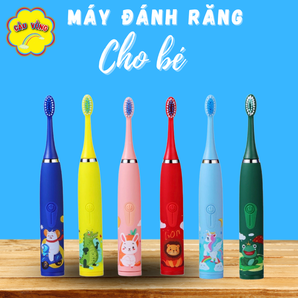 Bàn Chải Điện Cho Bé Với 4 Chế Độ Đánh Răng Tự Động, Giúp Loại Mảng Bám, Ngừa Viêm Nứu Chân Răng Hiêu Quả, Bé 2-14 Tuổi