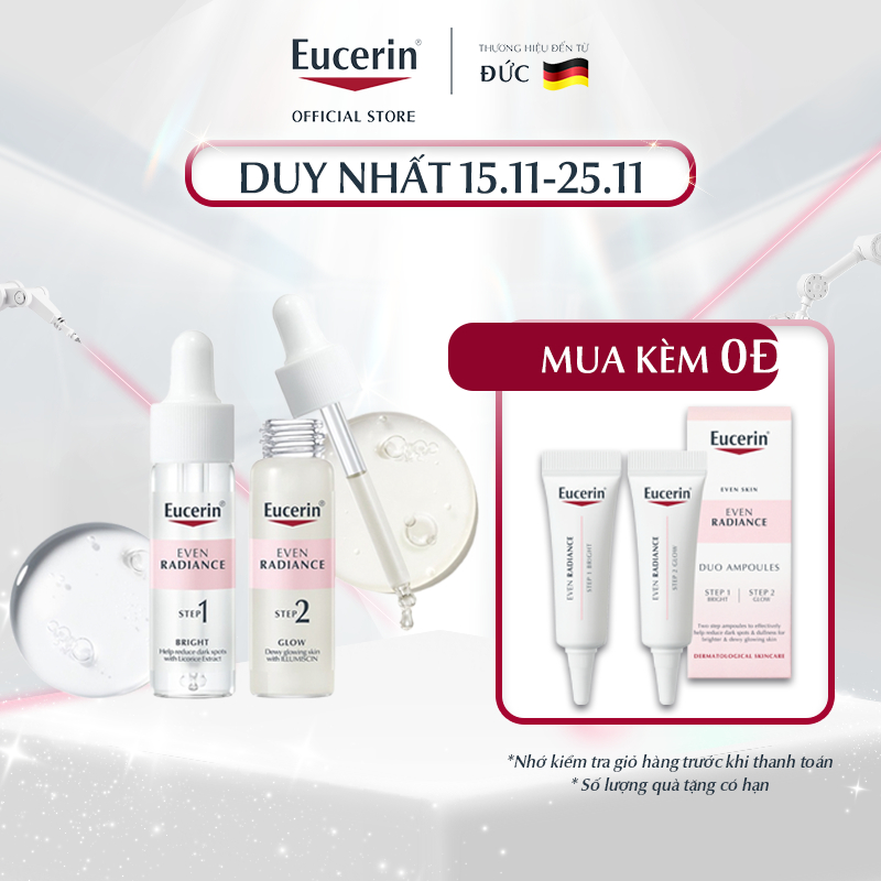 Tinh chất dưỡng sáng, căng mướt sau 1 đêm Eucerin Even Radiance Duo Ampoules (2x15ml)