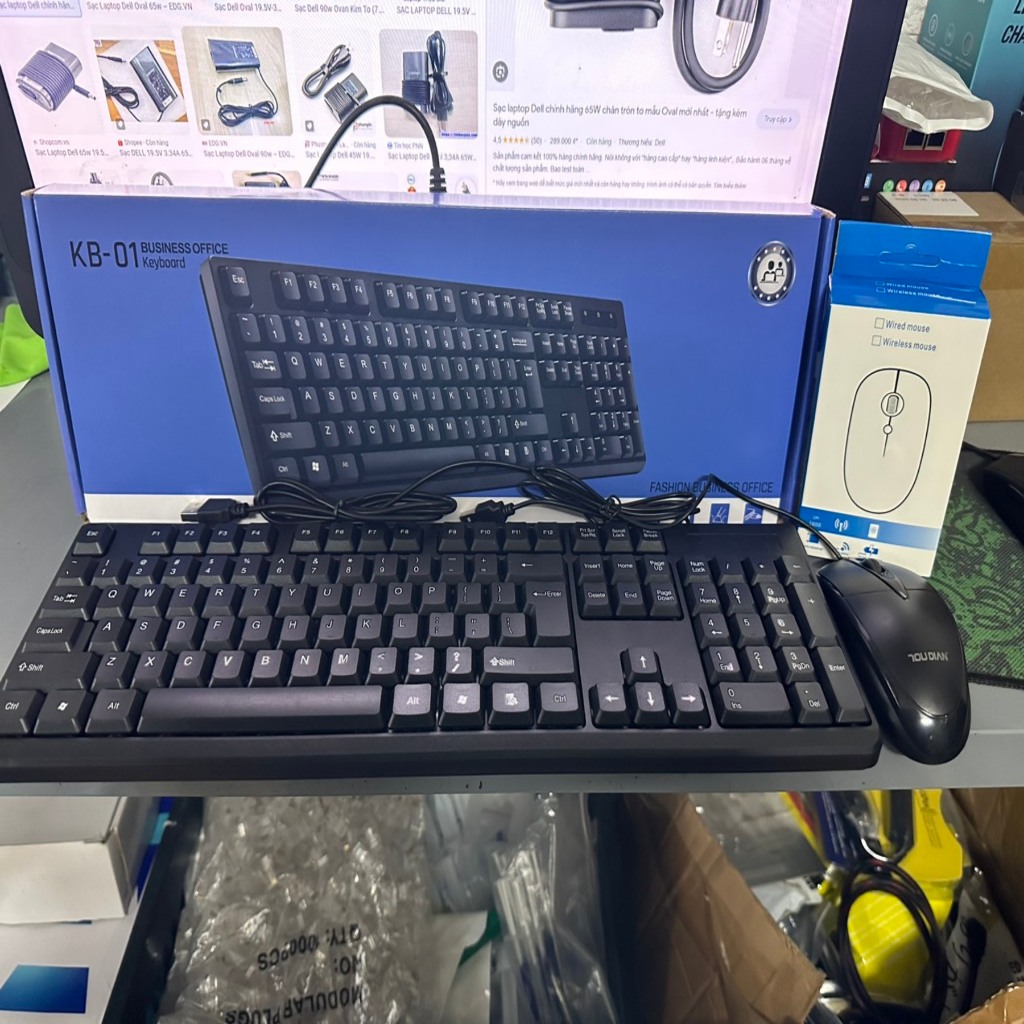 Bàn Phím Chuột Văn Phòng KB01 Bộ bàn phím chuột văn phòng Siêu Bền Siêu Rẻ Mới Nhất 2023 Bàn Phím Siêu rẻ