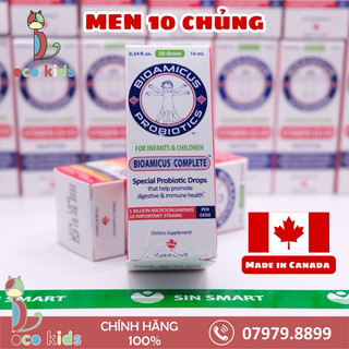 Men vi sinh 10 chủng bioamicus 10ml date xa chính hãng nhập khẩu canada