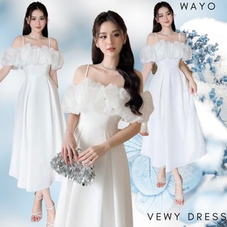[Vewy Dress] Đầm WAYO thiết kế hai dây phối bèo sang trọng dự tiệc xinh đẹp
