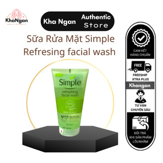 Sữa rửa mặt simple kind to skin refreshing facial wash gel