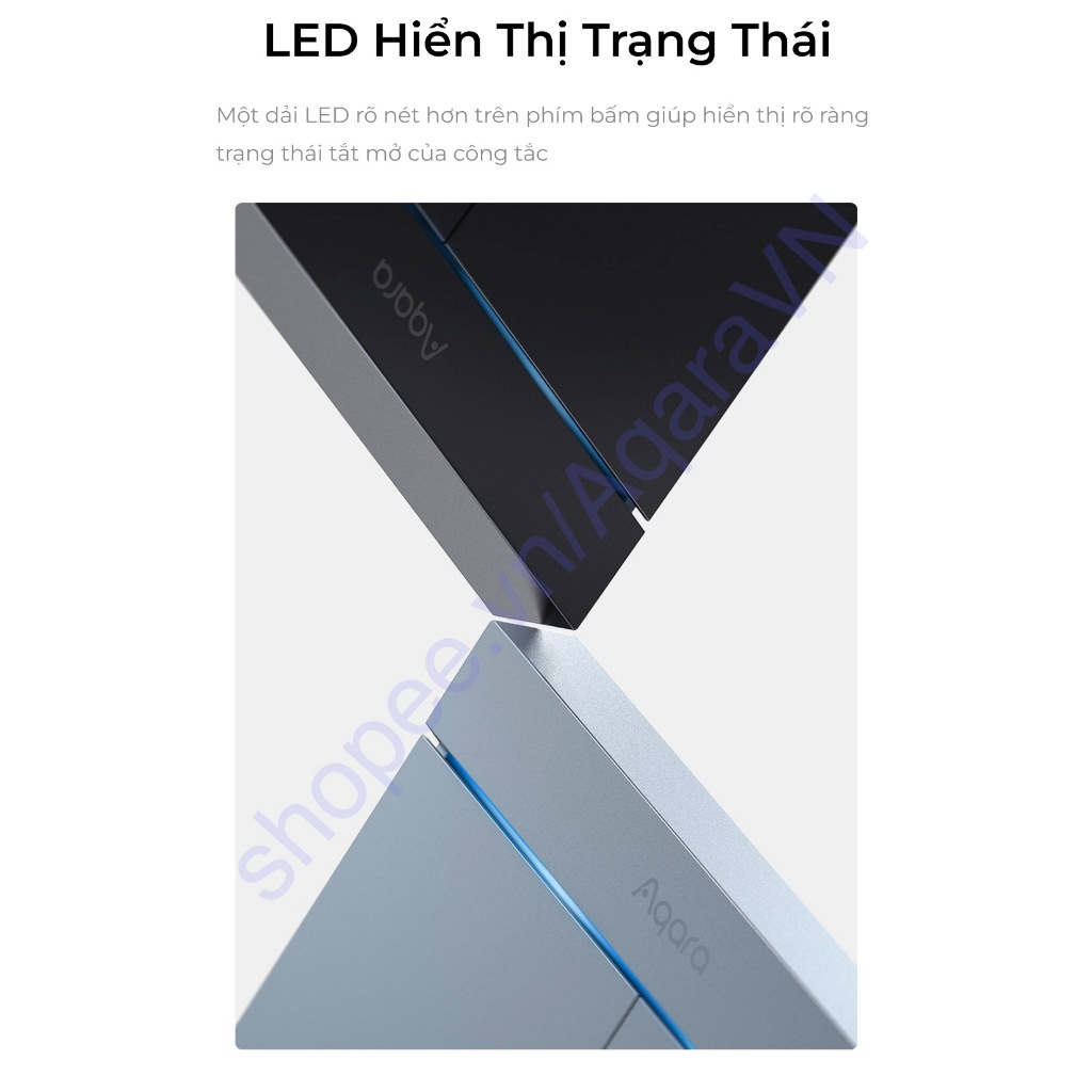 Công tắc Aqara H1M - 6 phiên bản màu sắc, Lực nhấn nhẹ hơn, Khung thép, Sóng Zigbee 3.0, Tương thích HomeKit