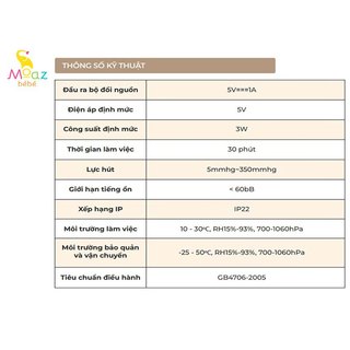 Máy hút mũi cho bé Moaz bebe MB056 bảo hành chính hãng 12 tháng
