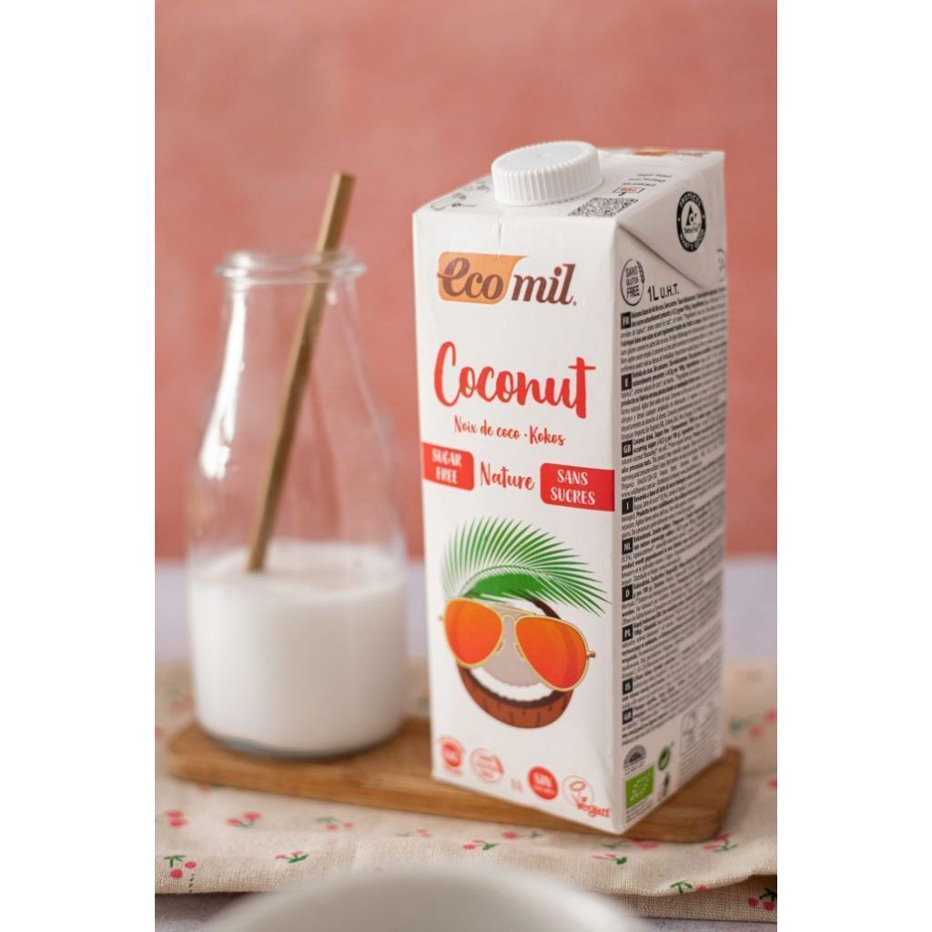Sữa Dừa Không Đường Hữu Cơ Organic Coconut Milk Sugar-Free Bio Ecomil 1L