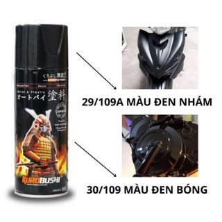 Chai xịt sơn xe Samurai màu đen bóng 30/109 400ml