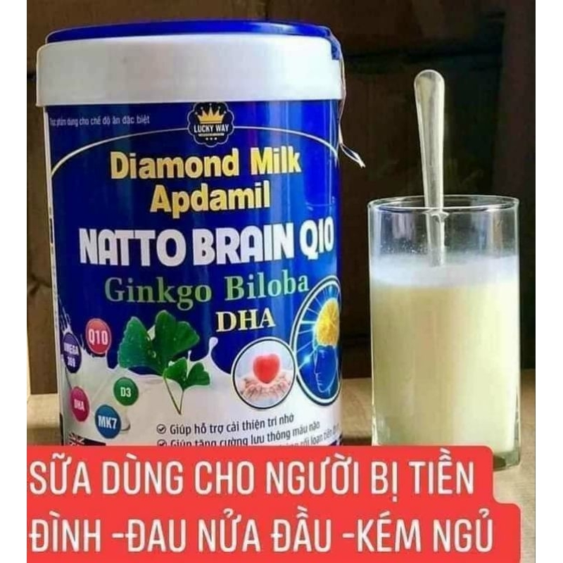 SỮA DIAMOND MILK APDAMIL NATTO BRAIN Q10 (hỗ trợ rối loạn tiền đình, cải thiện trí nhớ)