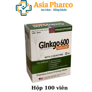 GINKGO 600 giảm các triệu chứng đau đầu hoa mắt chóng mặt chóng mặt ,rối loạn tiền đình .