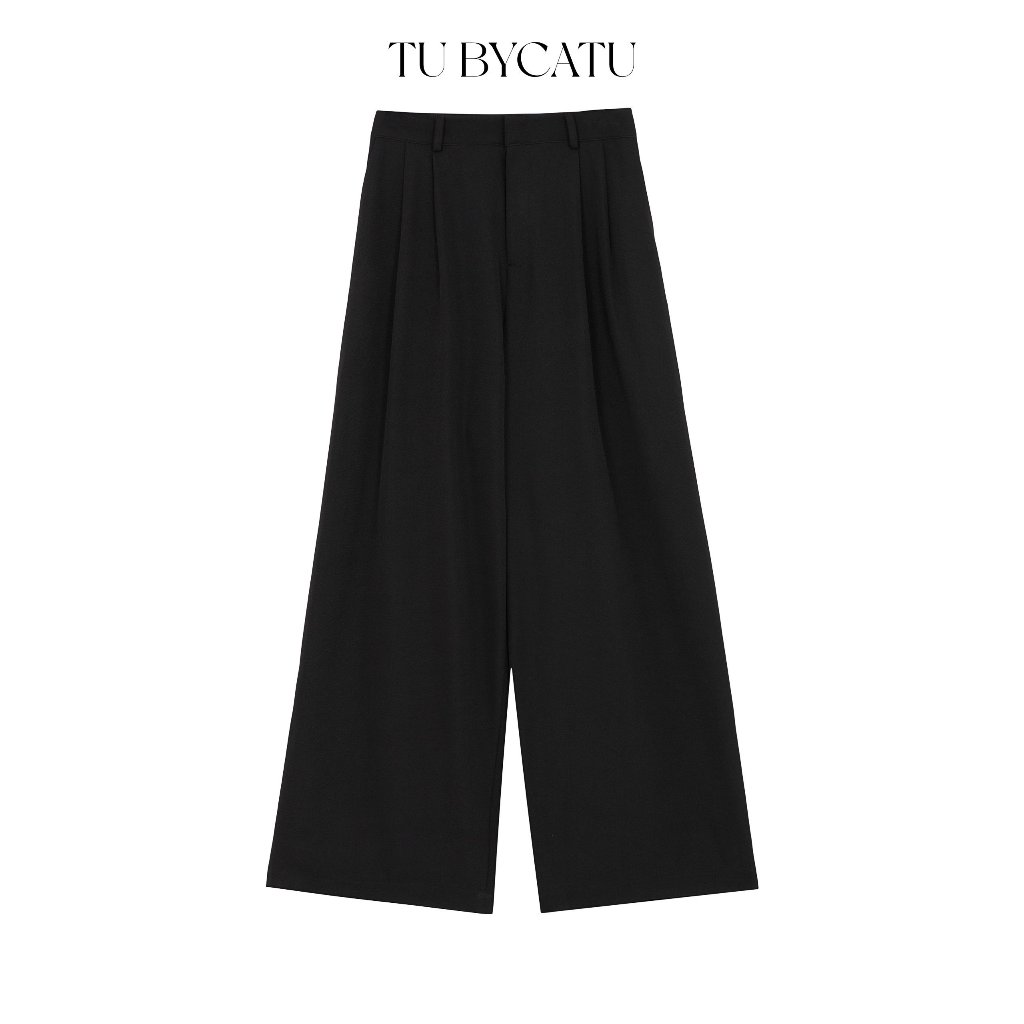 TUBYCATU | Quần tây đen 2 ly ống suông