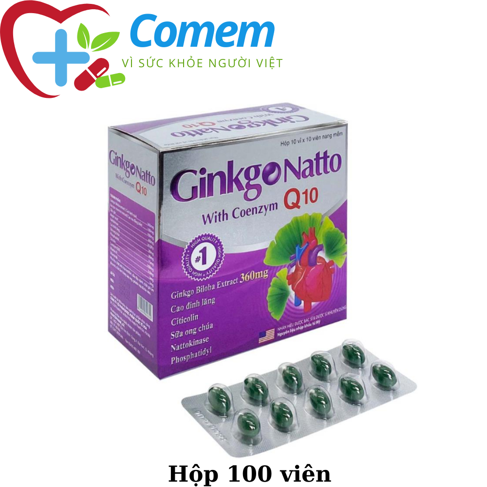 Ginkgo Natto Q10 Tăng cường lưu thông máu, giảm các di chứng sau tai biến