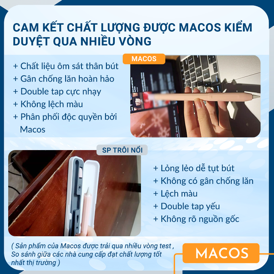 Vỏ bao ốp silicon, case cho bút Apple Pencil 1 và Pencil 2 - Macos cover loại 1
