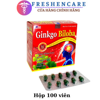 HOẠT HUYẾT DƯỠNG NÃO GINKGO BILOBA 240mg - Giúp bổ sung dưỡng chất cho não - Hộp 100 Viên