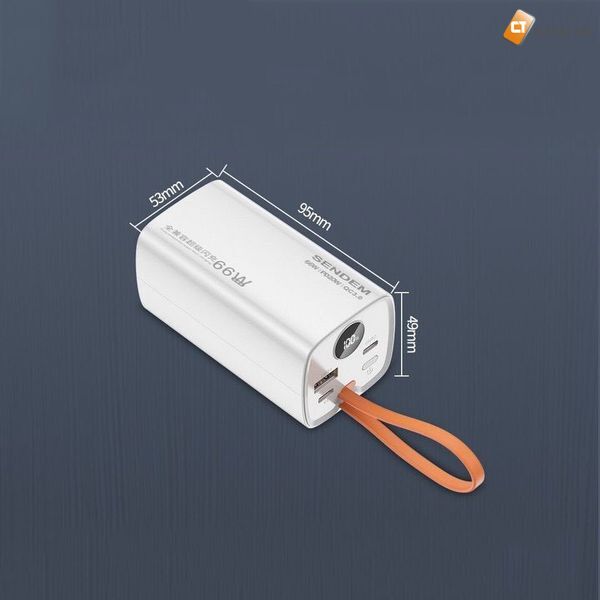 Pin sạc dự phòng 20000mAh SENDEM PH20 có cáp USB-C 66W