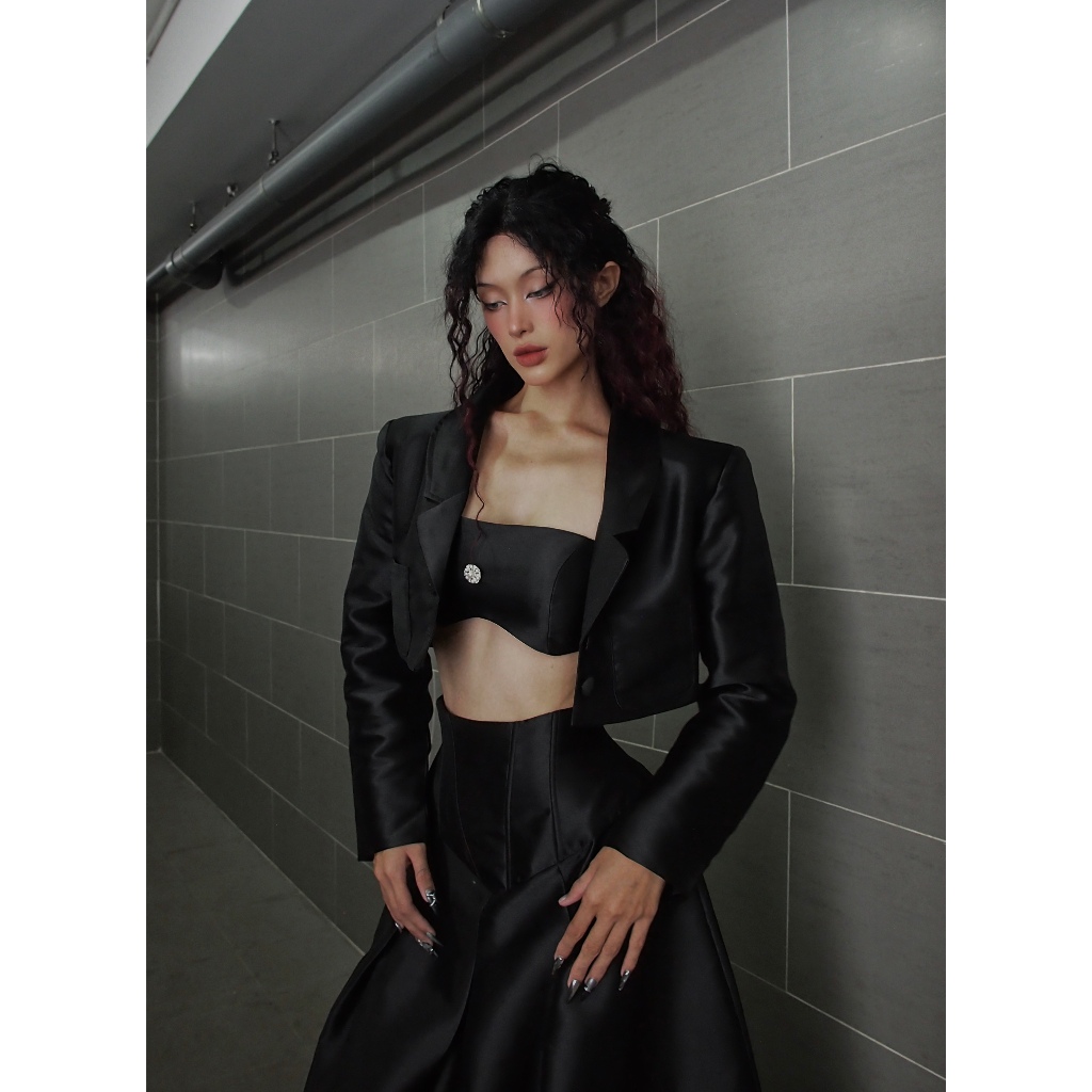 SET SÔ CÔ LA - SET VEST VÀ CHÂN VÁY DÀI_chất tafta cao cấp