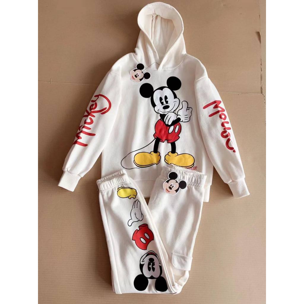 Bộ nỉ mickey prima màu gạo bé trai và bé gái