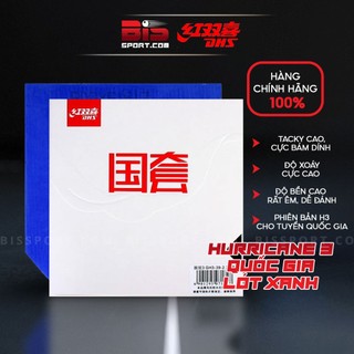 Mặt vợt bóng bàn dhs h3 nt lót xanh tuyển quốc gia - hàng chính hãng - siêu bám dính, cực xoáy, dùng cho tuyển quốc gia