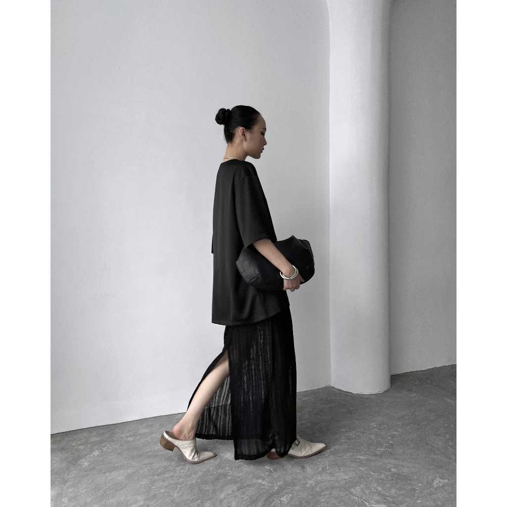 HIGHCHIC - Váy xuyên thấu - MUSSY SKIRT -  Chân váy xuyên thấu thiết kế sang trọng