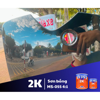Sơn - dầu bóng 2K ô tô - xe máy HYPER tỷ lệ 4:1 (Code: MS-055) - Bộ 1.25L