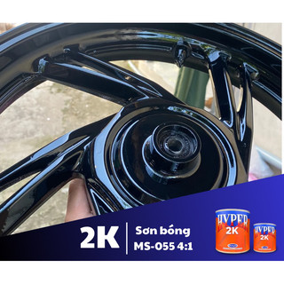 Sơn - dầu bóng 2K ô tô - xe máy HYPER tỷ lệ 4:1 (Code: MS-055) - Bộ 1.25L