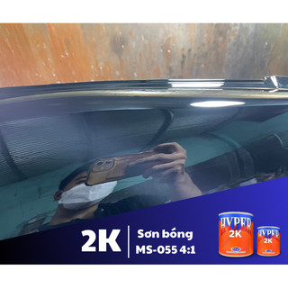 Sơn - dầu bóng 2K ô tô - xe máy HYPER tỷ lệ 4:1 (Code: MS-055) - Bộ 1.25L
