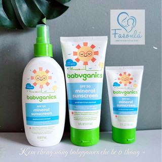 [2025]kem chống nắng Babyganics 50ml 177ml(hàng Air Us)