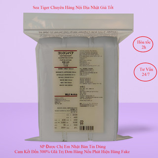 Bông tẩy trang muji cotton puff 189 miếng
