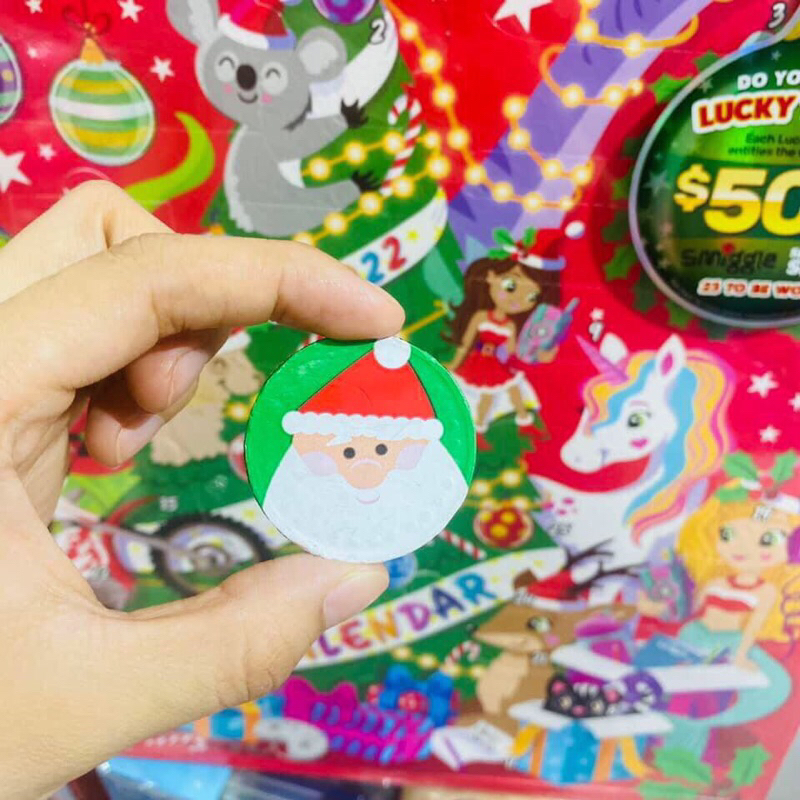 Túi lưới chocolate đồng xu noel hàng úc