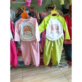 Bộ cotton cho bé gái