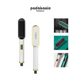  Padabanic9689 LCD 200W Lược Điện Chải Thẳng Tóc Chuyên Nghiệp Và Tiện Lợi Máy Uốn Duỗi Tóc Ép Tóc 